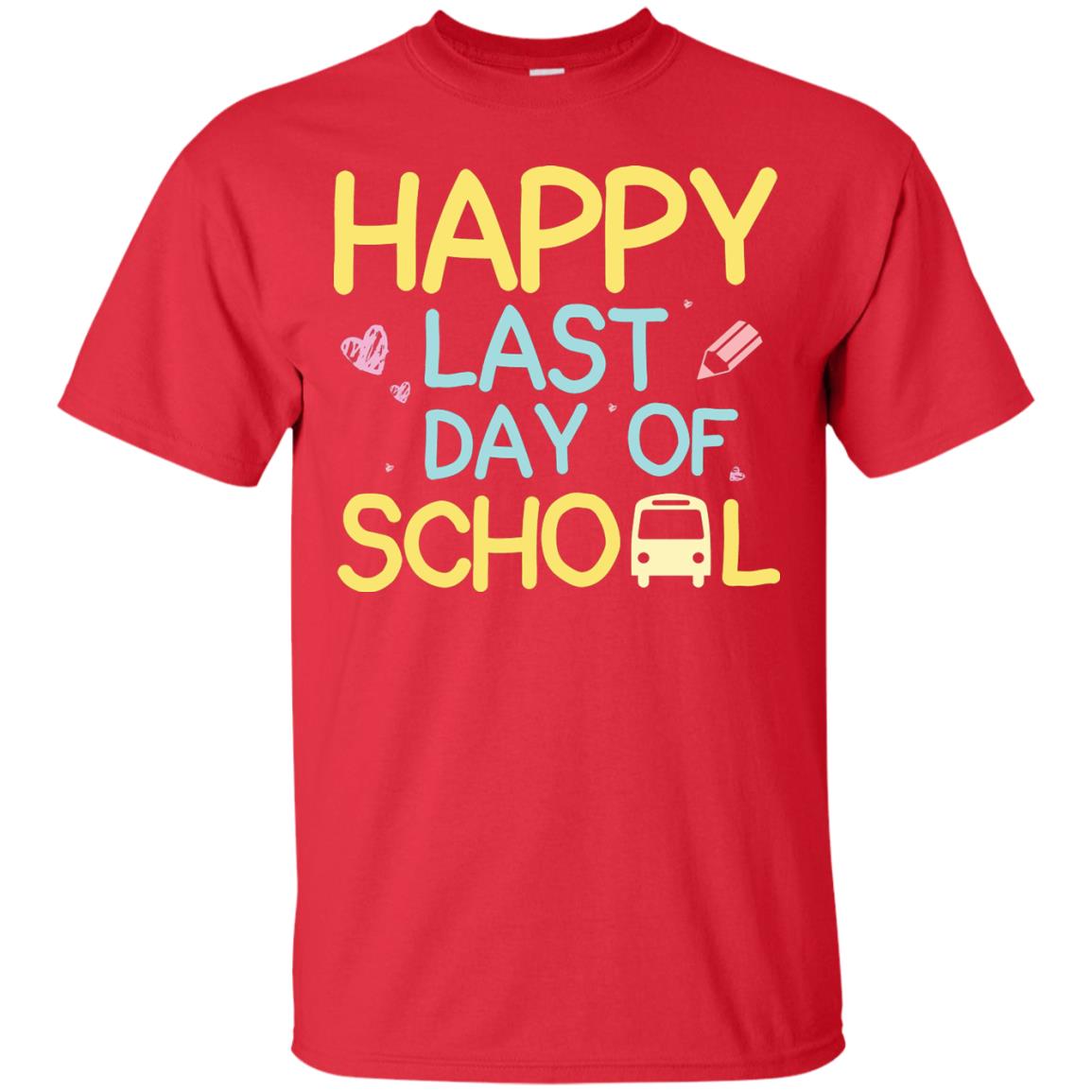 Happy Last Day Of School Graduation Shirt Red