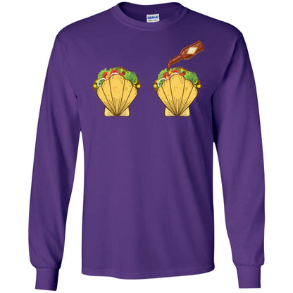 Mermaid Shell T-shirt Taco Bra And Spicy Chili Sauce Purple