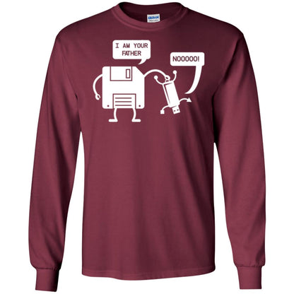 Usb Floppy Disk T-shirt I Am Your Father Maroon