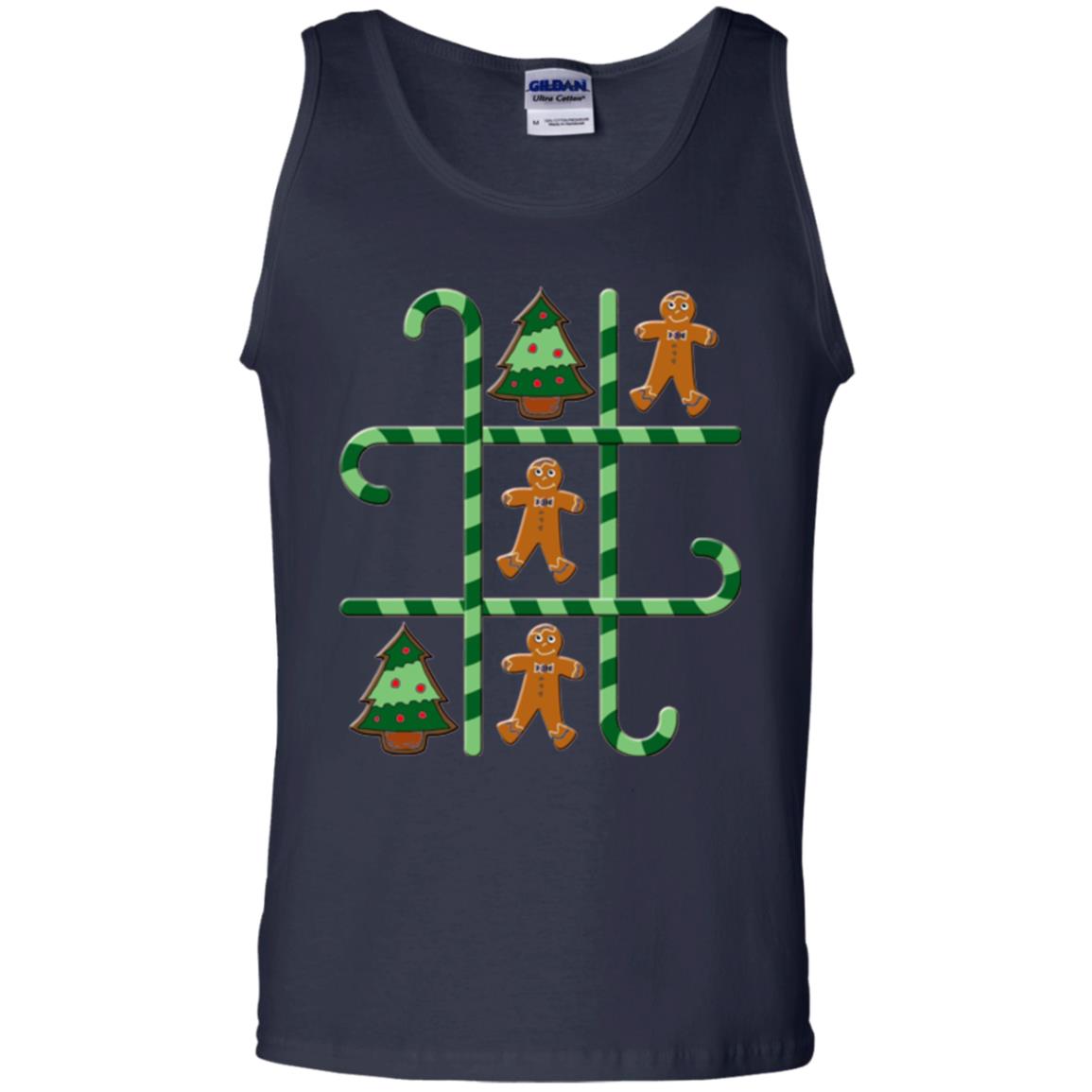 Christmas T-shirt Tic Tac Toe Board Game Navy
