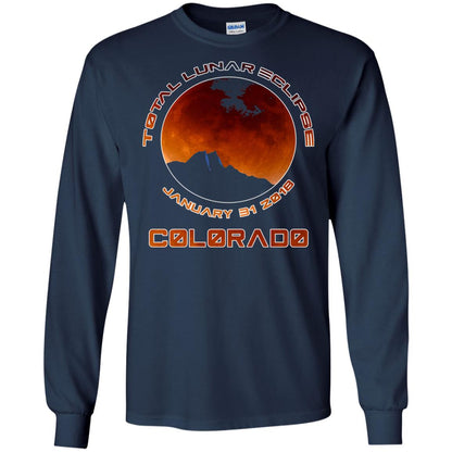 Colorado Lunar Eclipse 2018 T-shirt January 31 Navy