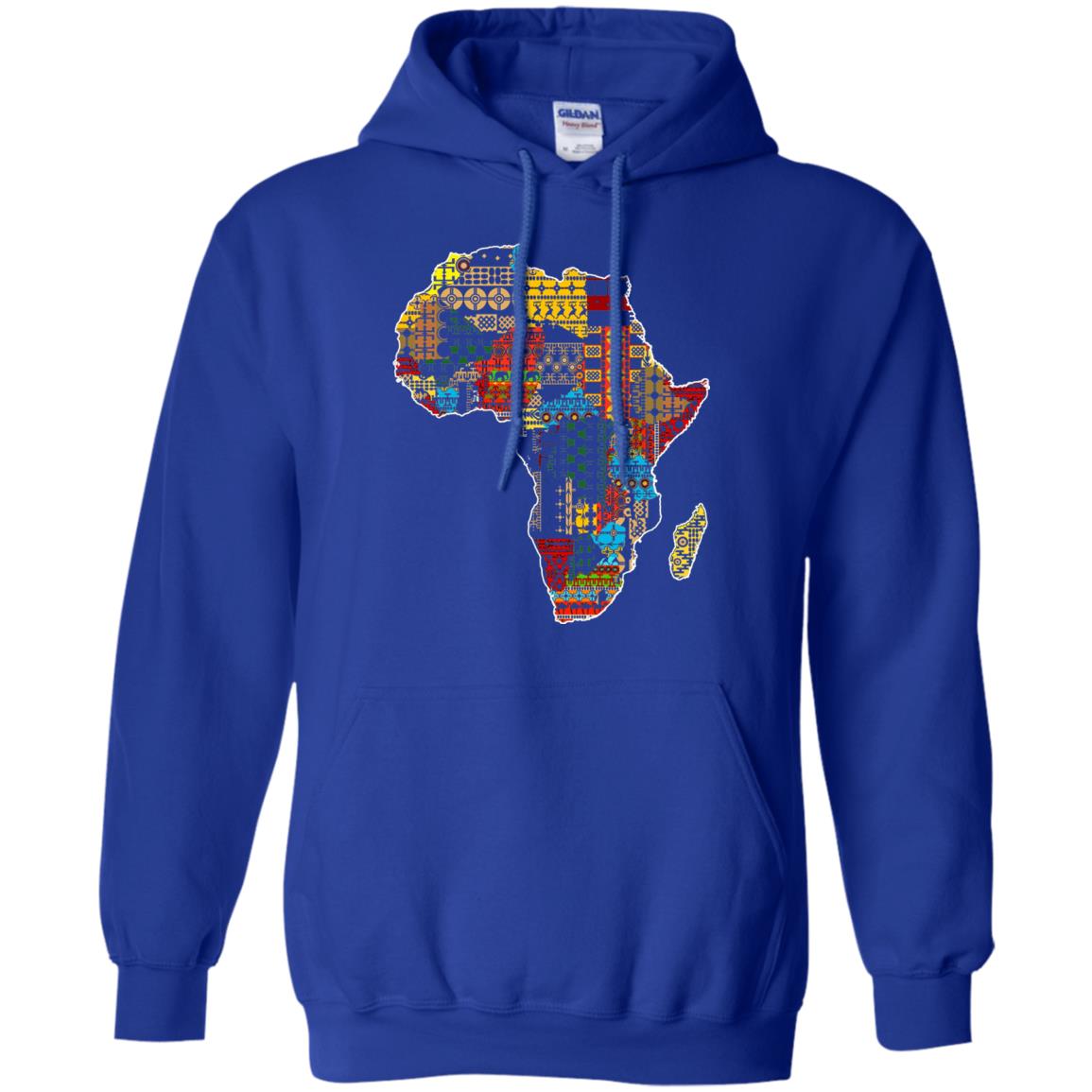African Pride Traditional Ethnic Pattern Africa Map Shirt Royal