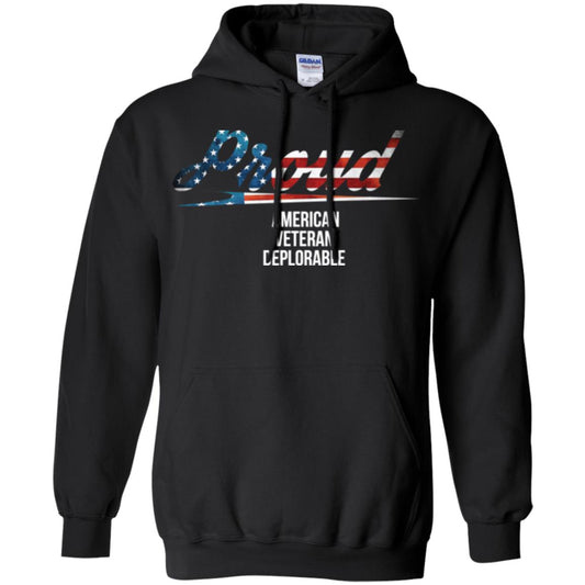Veteran T-shirt Proud American Veteran Deplorable Black