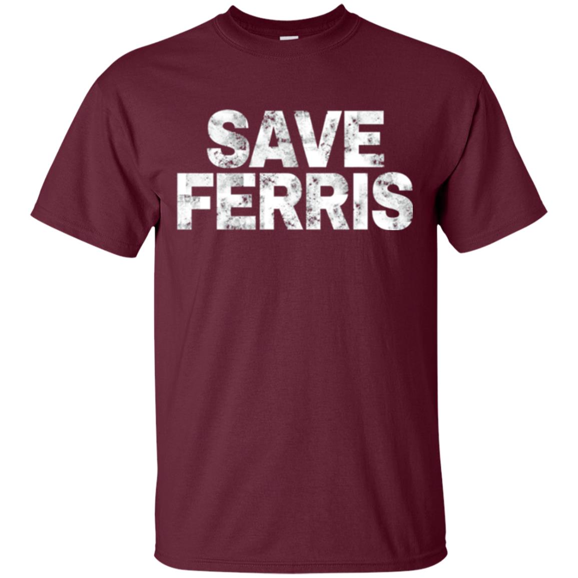 Movie T-shirt Save Ferris 80s Maroon