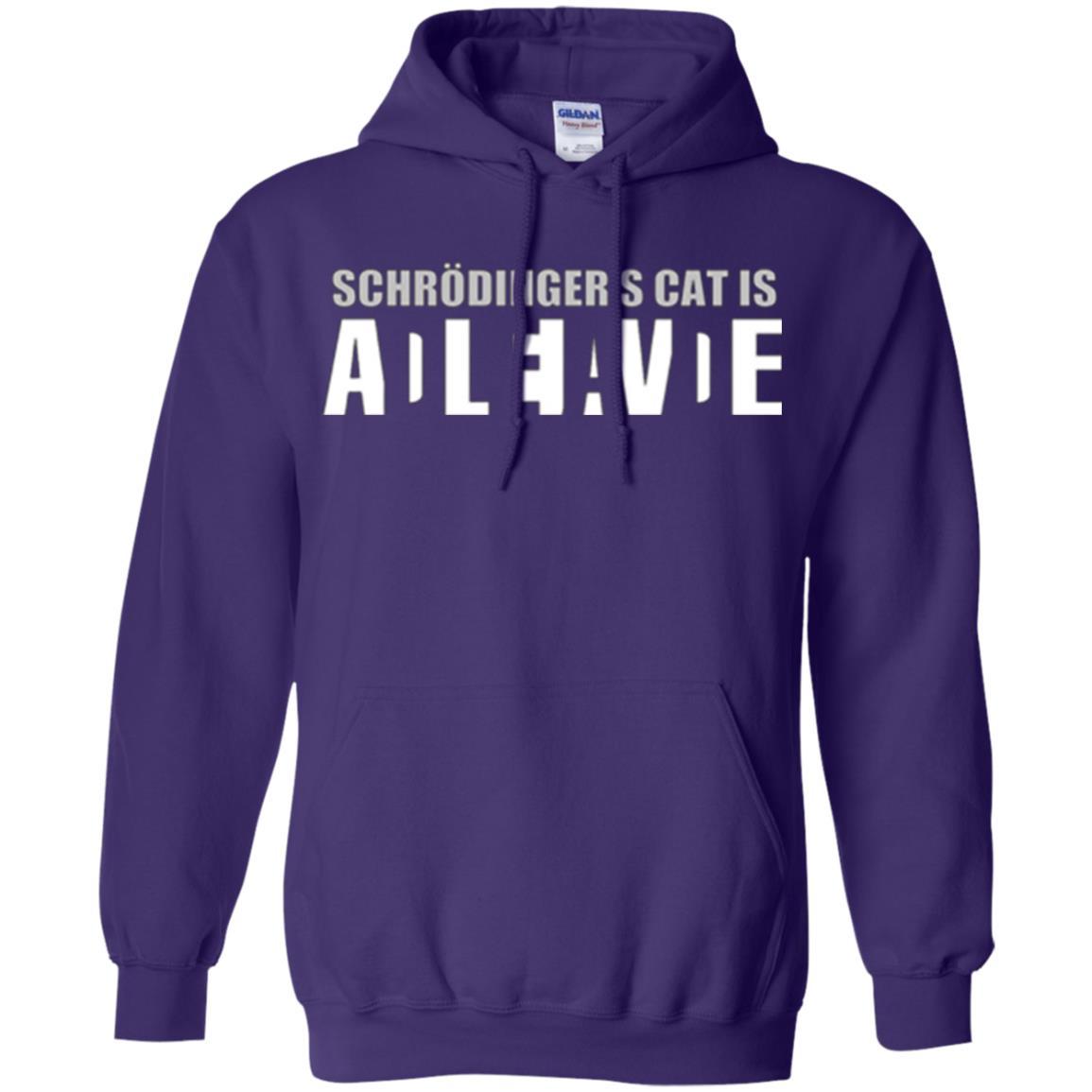 Science T-shirt Schrodinger's Cat Is Dead Or Alive Purple
