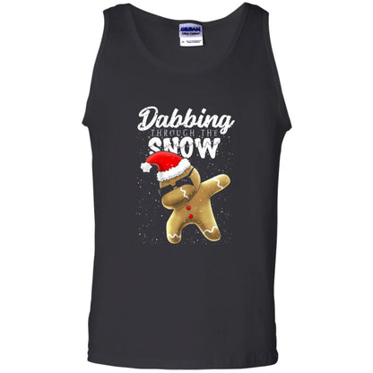 Dabbing Gingerbread T-shirt Dabbing Through The Snow Black