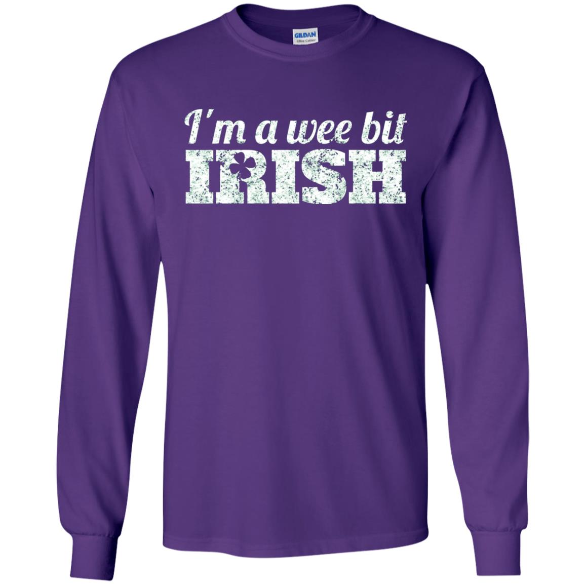 I_m Wee Bit Irish Funny Irish Heritage St Paddy_s Day T-shirt Purple
