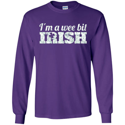 I_m Wee Bit Irish Funny Irish Heritage St Paddy_s Day T-shirt Purple