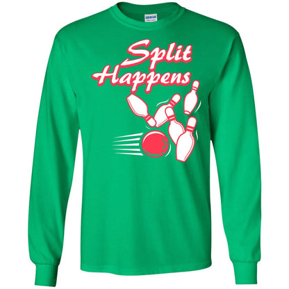 Bowling Lover T-shirt Split Happens Irish Green