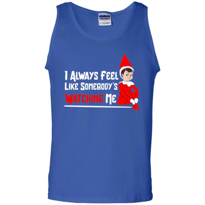 Christmas T-shirt I Alway Feel Like Somebody_s Watching Me Royal