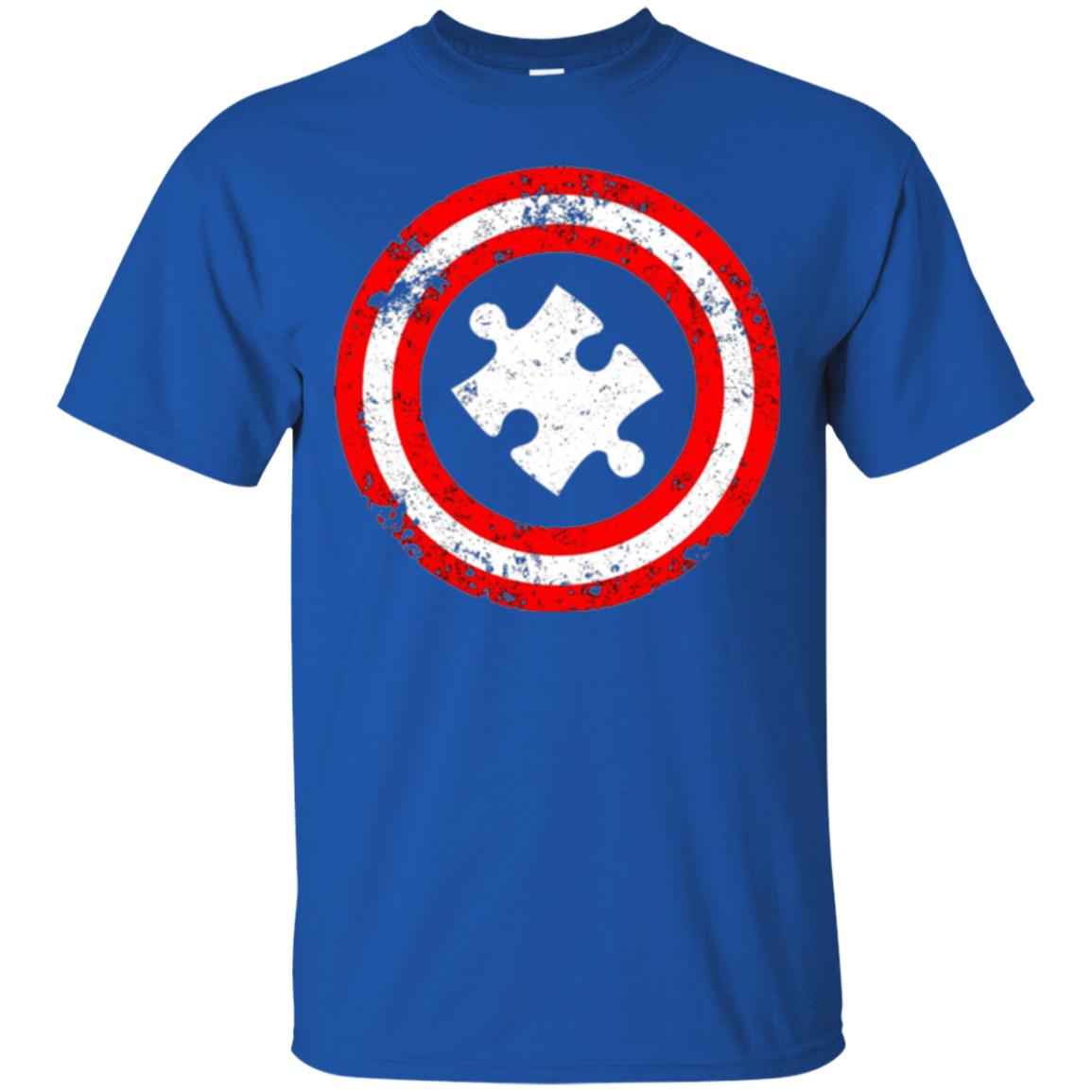 Autism Awareness T-shirt Captain Autism Superhero Royal