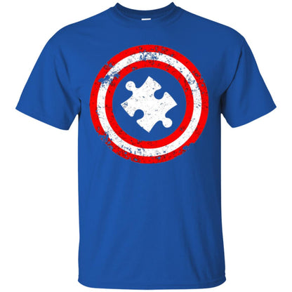 Autism Awareness T-shirt Captain Autism Superhero Royal