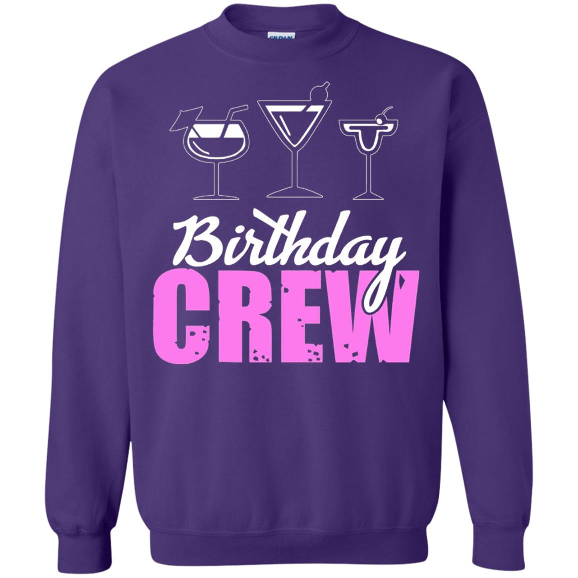 Birthday Crew Funny Girls Birthday Squad T-shirt Purple