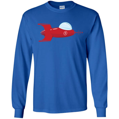 Vintage Spaceship Video Game Gamer T-shirt Royal
