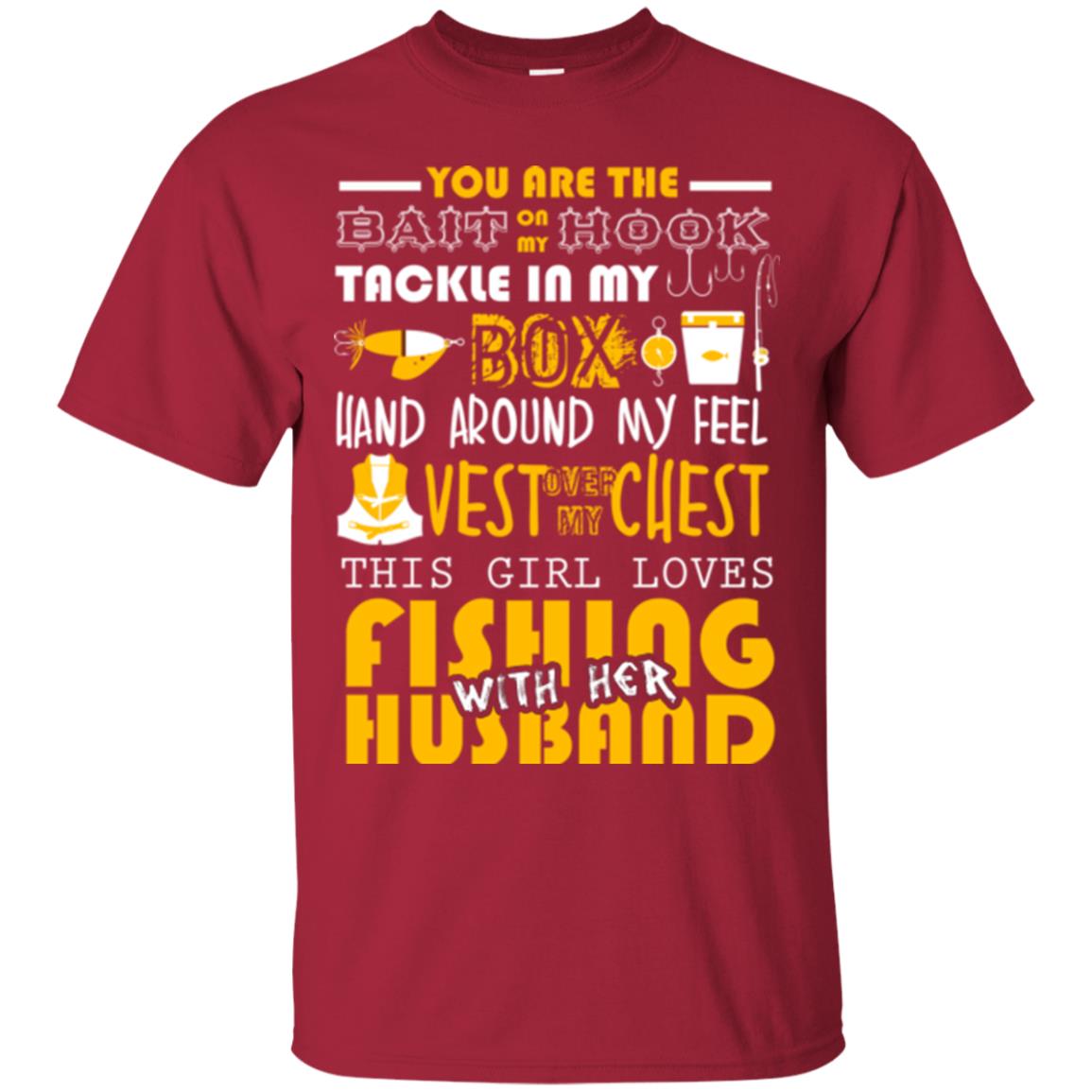 Fishing Lover T-shirt This Girl Loves Fishing With Her Husband Cardinal