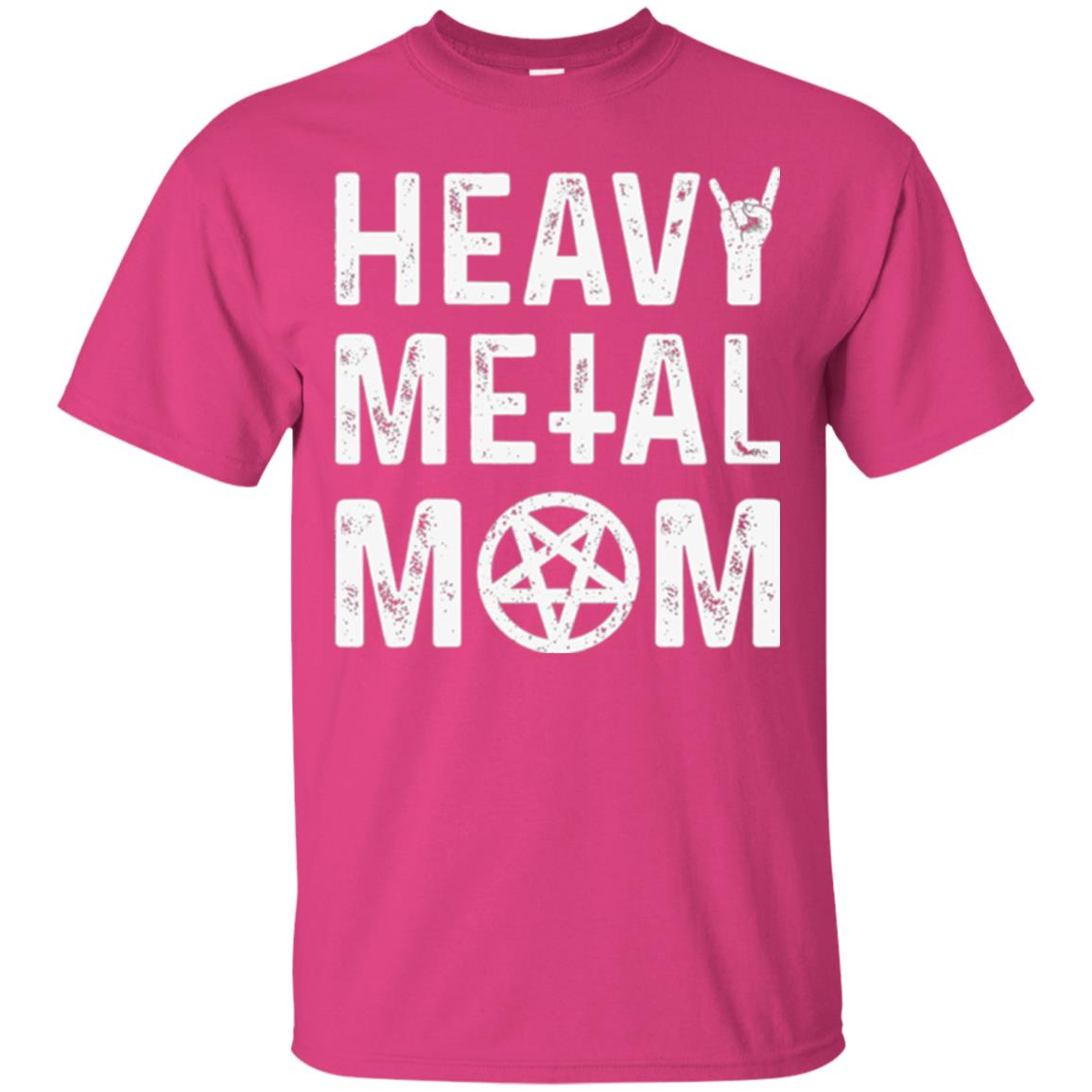 Heavy Metal Mom Vintage Band Music Concert Mother T-shirt Heliconia
