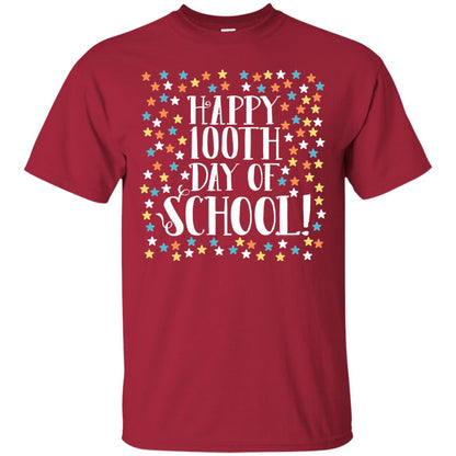 Teacher T-shirt Happy 100th Day Of School 100 Stars