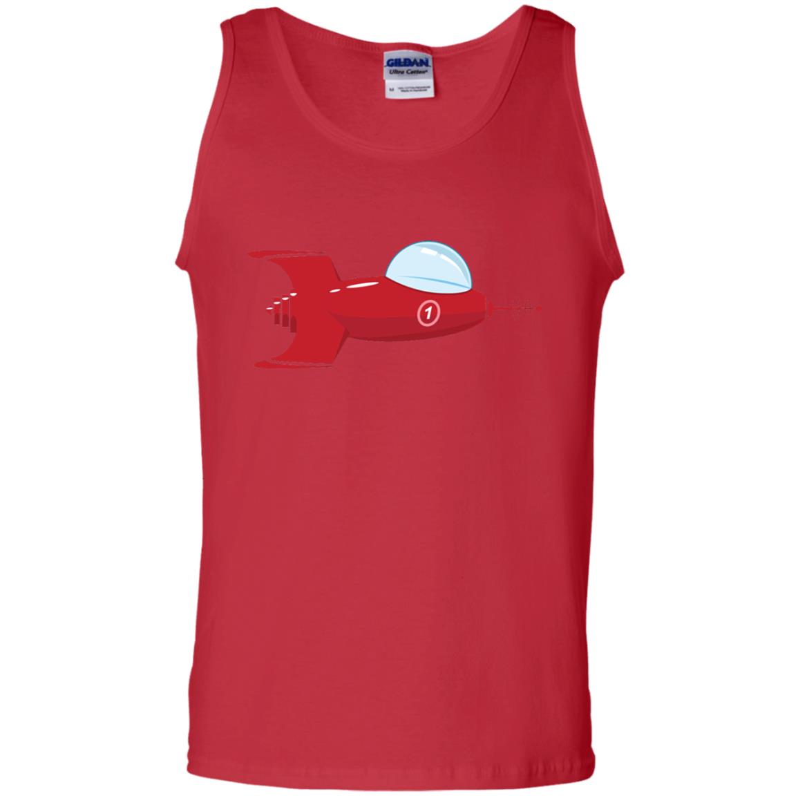 Vintage Spaceship Video Game Gamer T-shirt Red