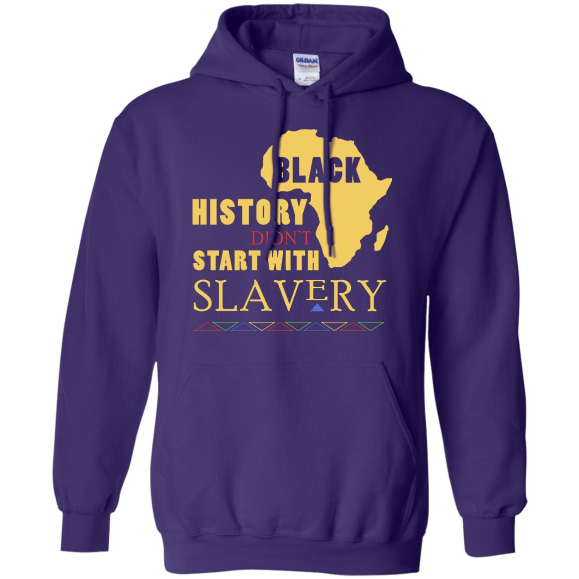 African American T-shirt Black History Didn't Start With Slavery Purple