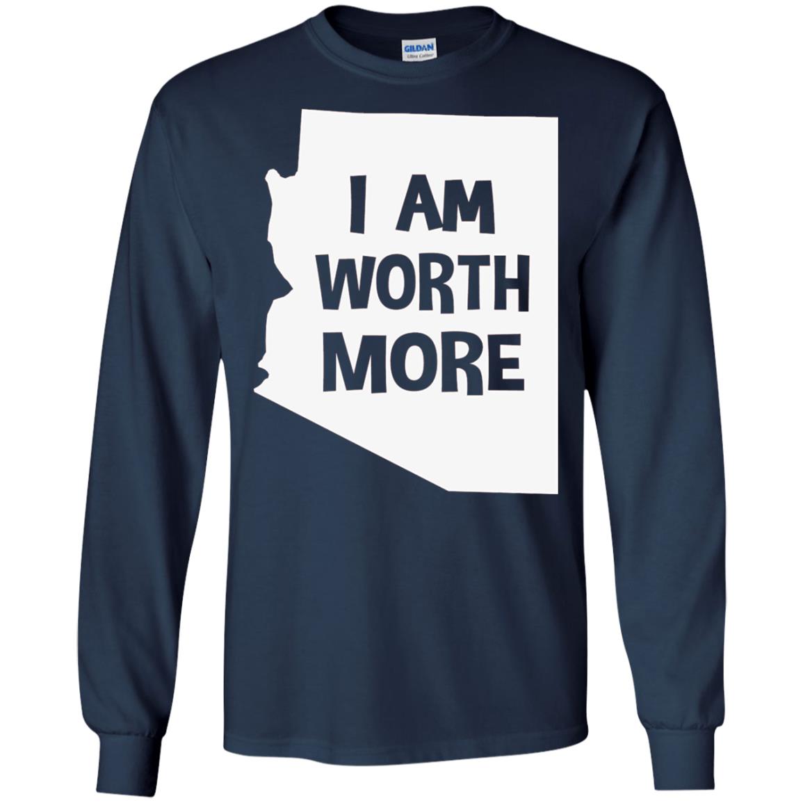 Arizona Teacher Shirt I Am Worth More Navy