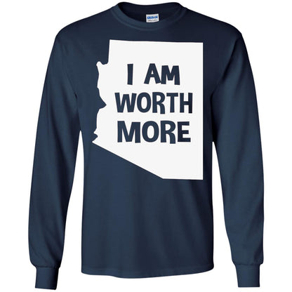 Arizona Teacher Shirt I Am Worth More Navy