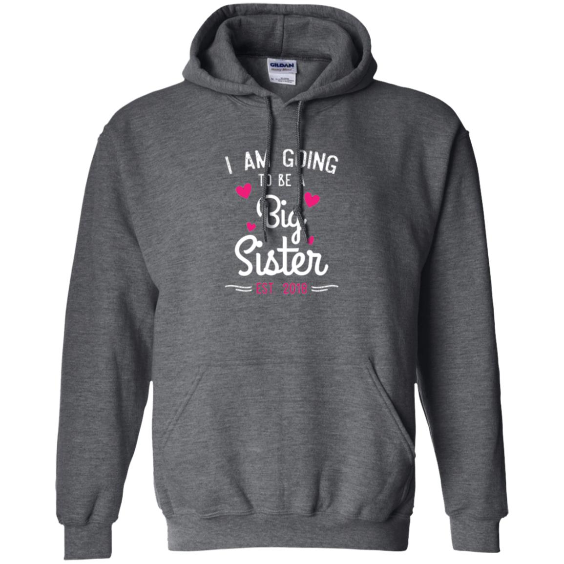 Family T-shirt I Am Going To Be A Big Sister Estimated 2018 Dark Heather