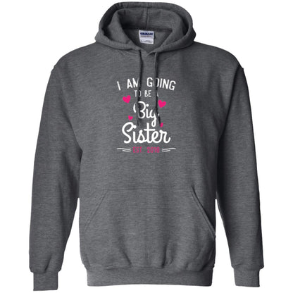 Family T-shirt I Am Going To Be A Big Sister Estimated 2018 Dark Heather