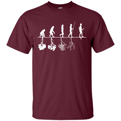 Evolution Tree Of Human Life Thinking Save Environment Shirt Maroon
