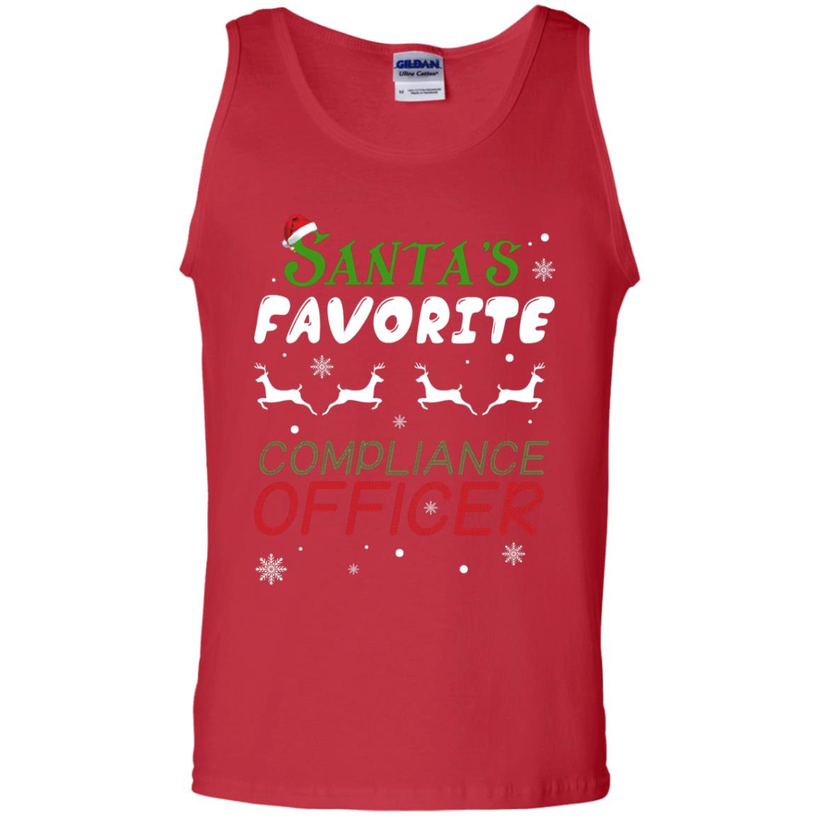Santa's Favorite Compliance Officer X-mas Shirt Red