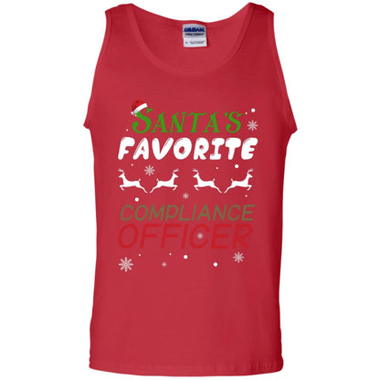 Santa's Favorite Compliance Officer X-mas Shirt Red