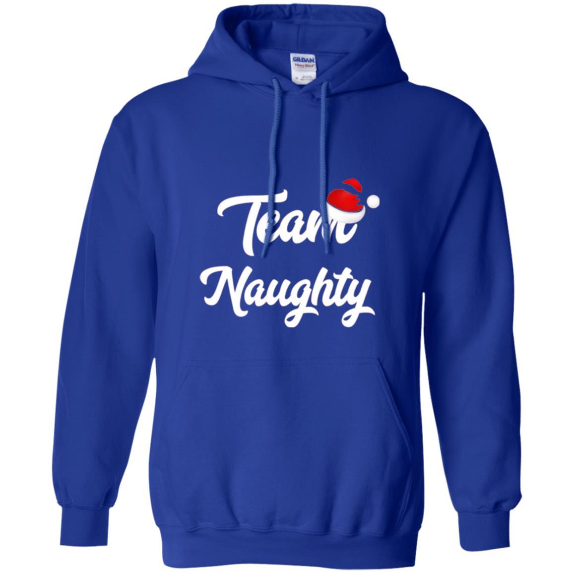 Christmas T-shirt Team Naughty Nice Santa Hat T-shirt Royal