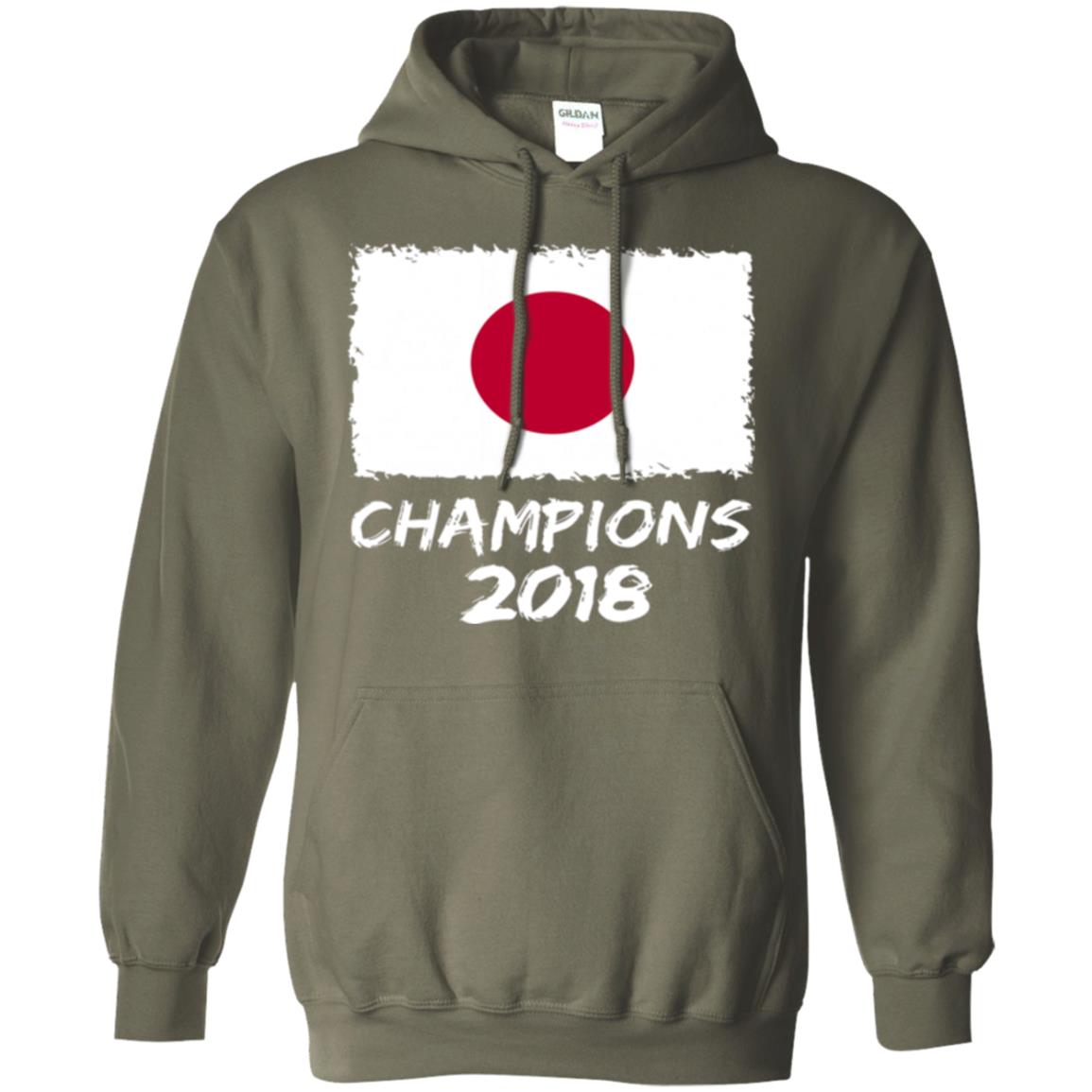 Football Lover T-shirt Japan Champions 2018 T-shirt Military Green