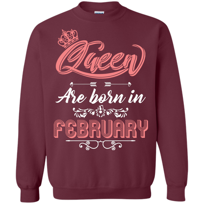 Brithday T-Shirt Queen Are Born In February Maroon