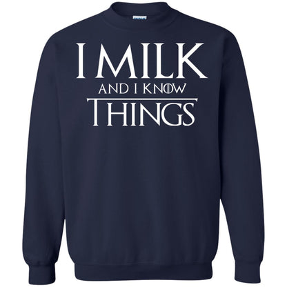 I Milk And I Know Things Game Of Thrones Fan T-shirt Navy
