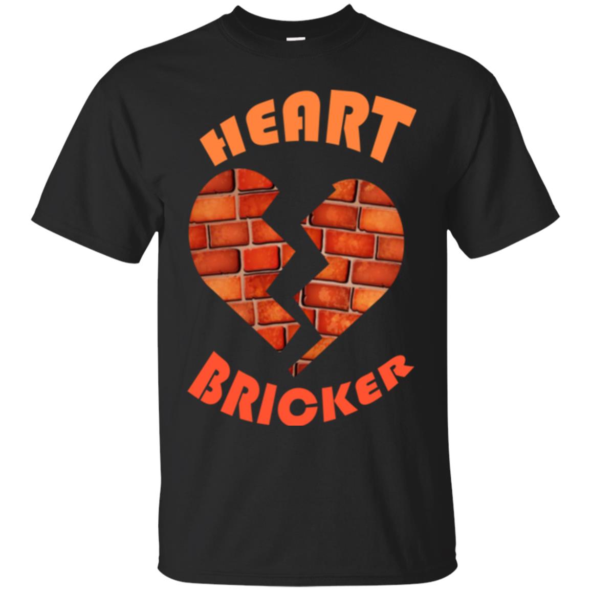 Valentines Day T-shirt Heart Bricker Black