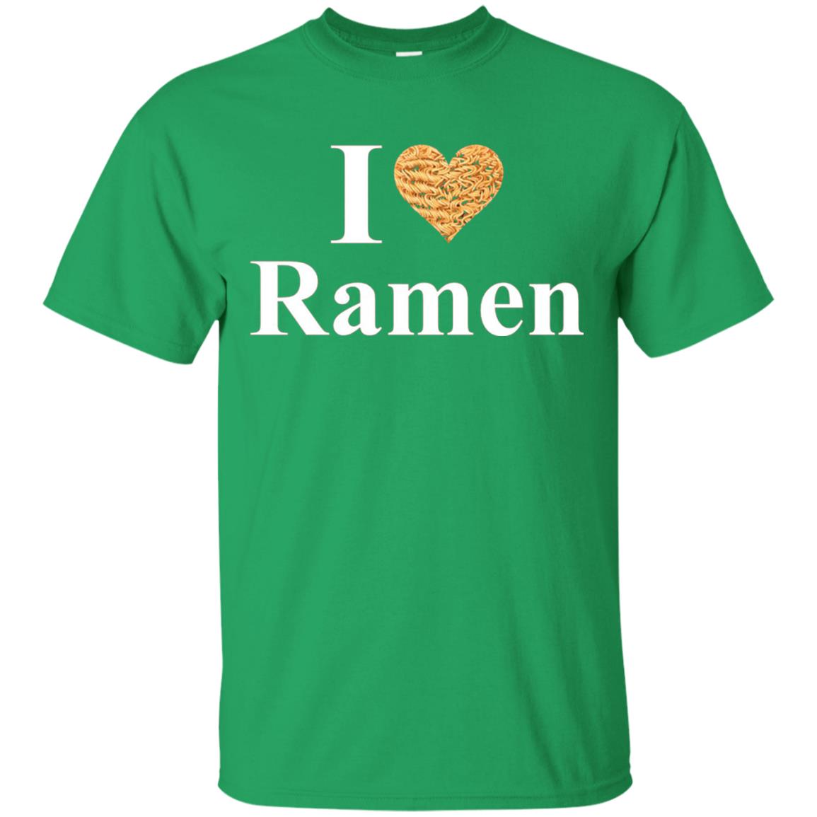 I Love Ramen Heart Ramen T-shirt Irish Green