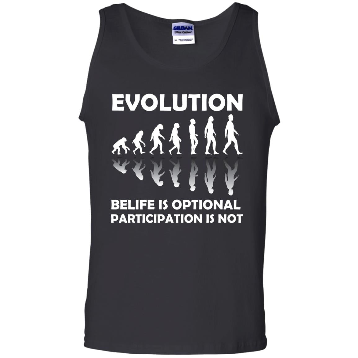 Evolution Belife Is Optional Participation Is Not Shirt Black