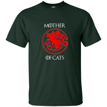 Cat Lovers T-shirt Mother Of Cat Forest Green