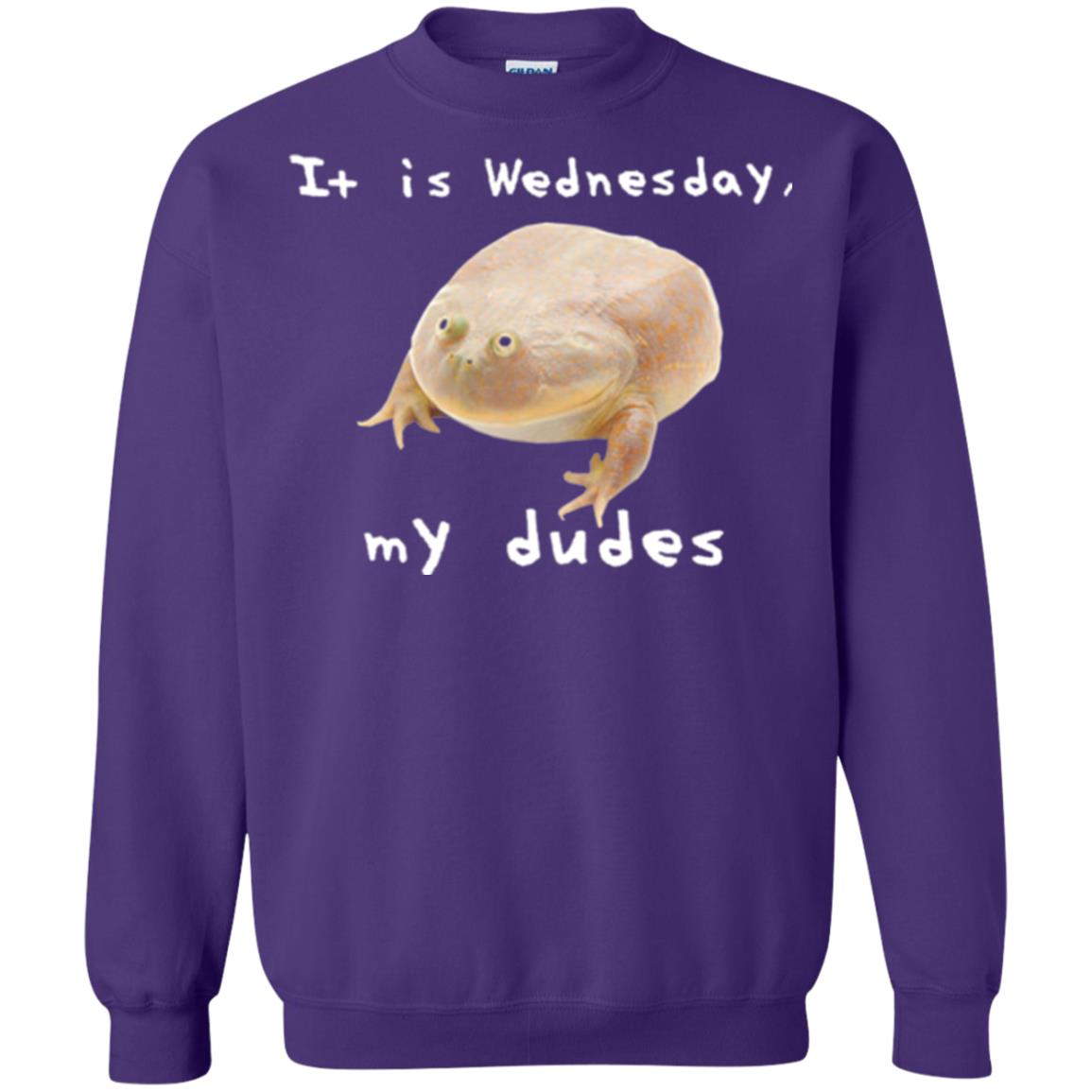 Funny Frog T-shirt It Is Wednesday My Dudes Purple
