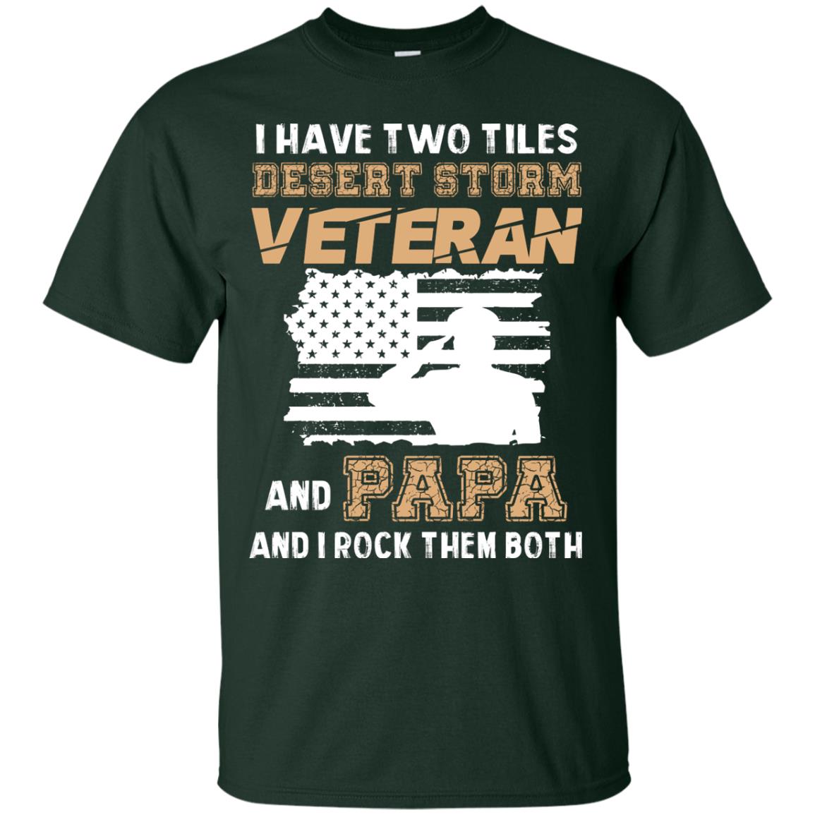 Veteran And Papa And I Rock Them Both Veteran Papa Shirt Forest