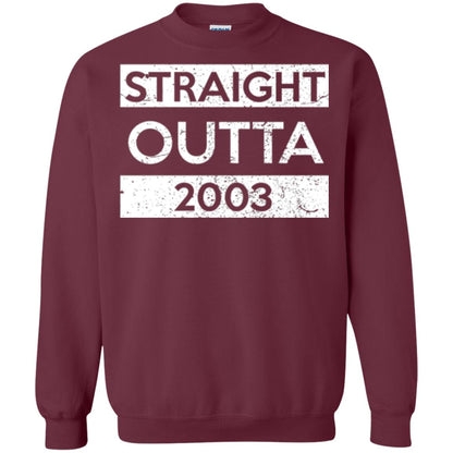 Brithday T-shirt Straight Outta 2003 Maroon