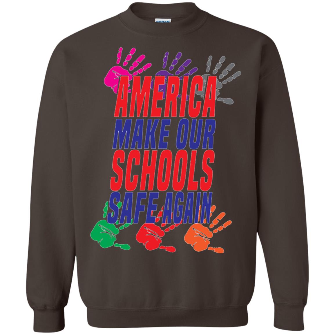 America Make Our Schools Safe Again Gu Control T-shirt Dark Chocolate