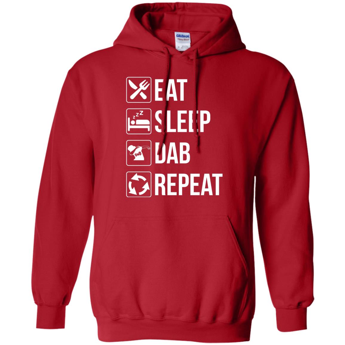 Funny Eat Sleep Dab Repeat T-shirt Red