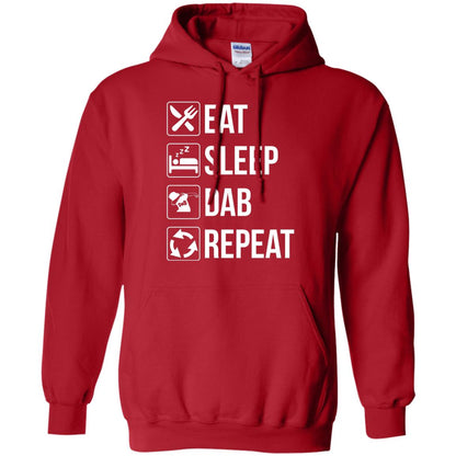 Funny Eat Sleep Dab Repeat T-shirt Red