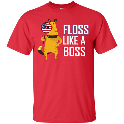 Floss Like A Boss Dog Shirt Red