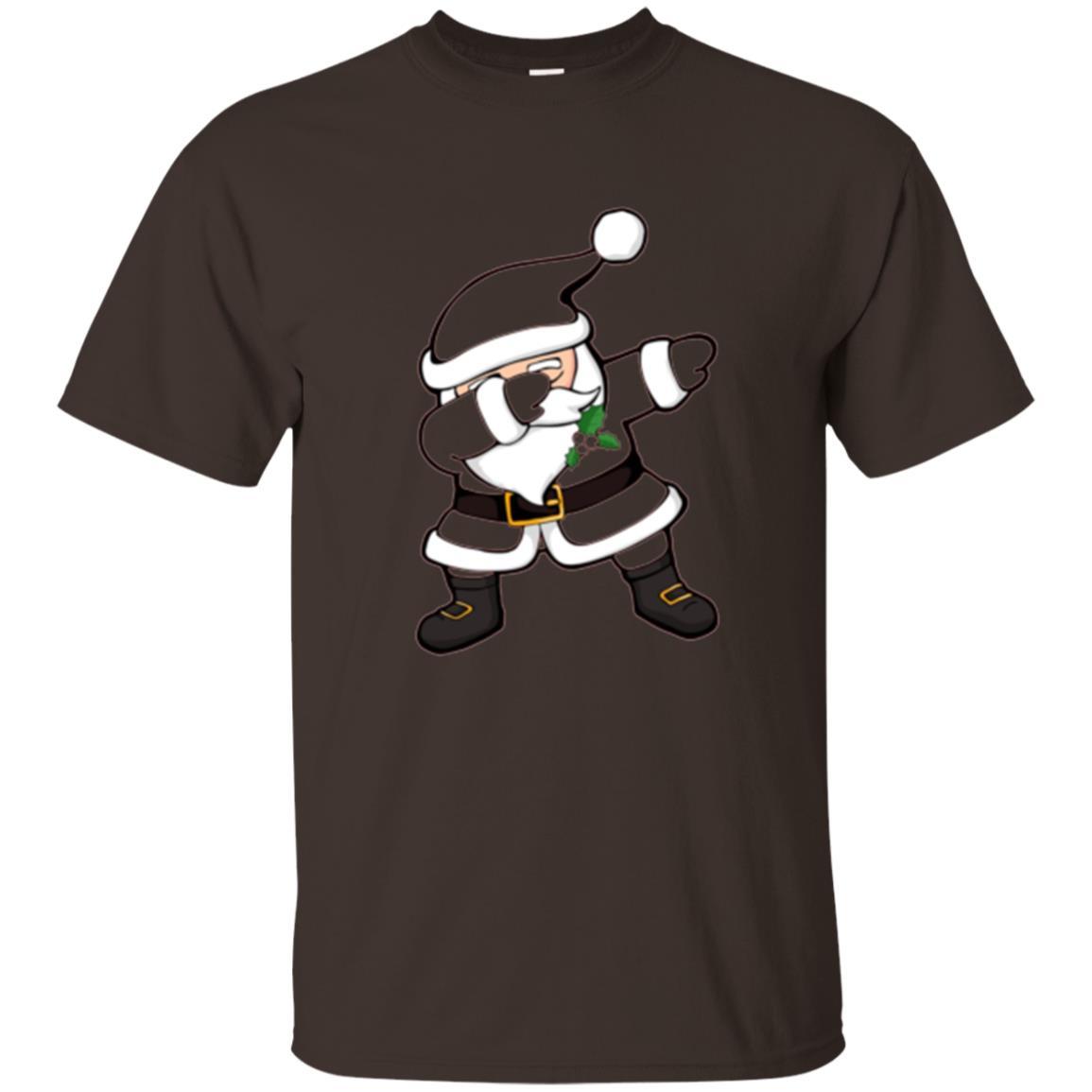 Merry Christmas T-shirt Dabbing Santa Claus Dark Chocolate