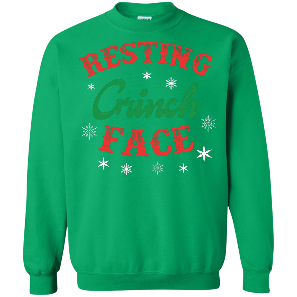 Christmas T-Shirt Resting Grinch Face Irish Green