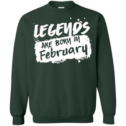 February Birthday Shirt Legends Are Born In February Forest Green