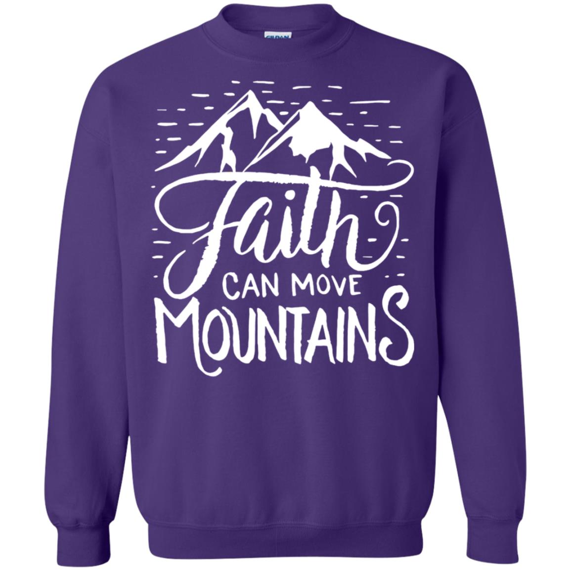 Faith Can Move Mountains Christian Gift Shirt Purple
