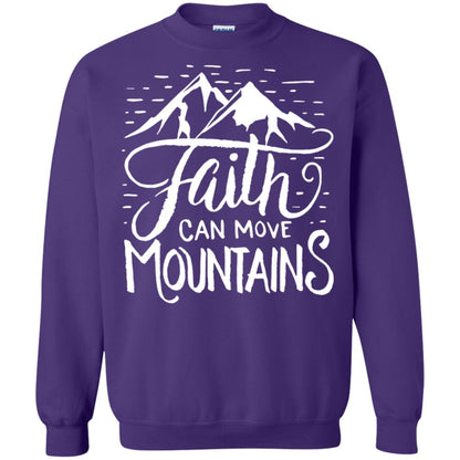 Faith Can Move Mountains Christian Gift Shirt Purple